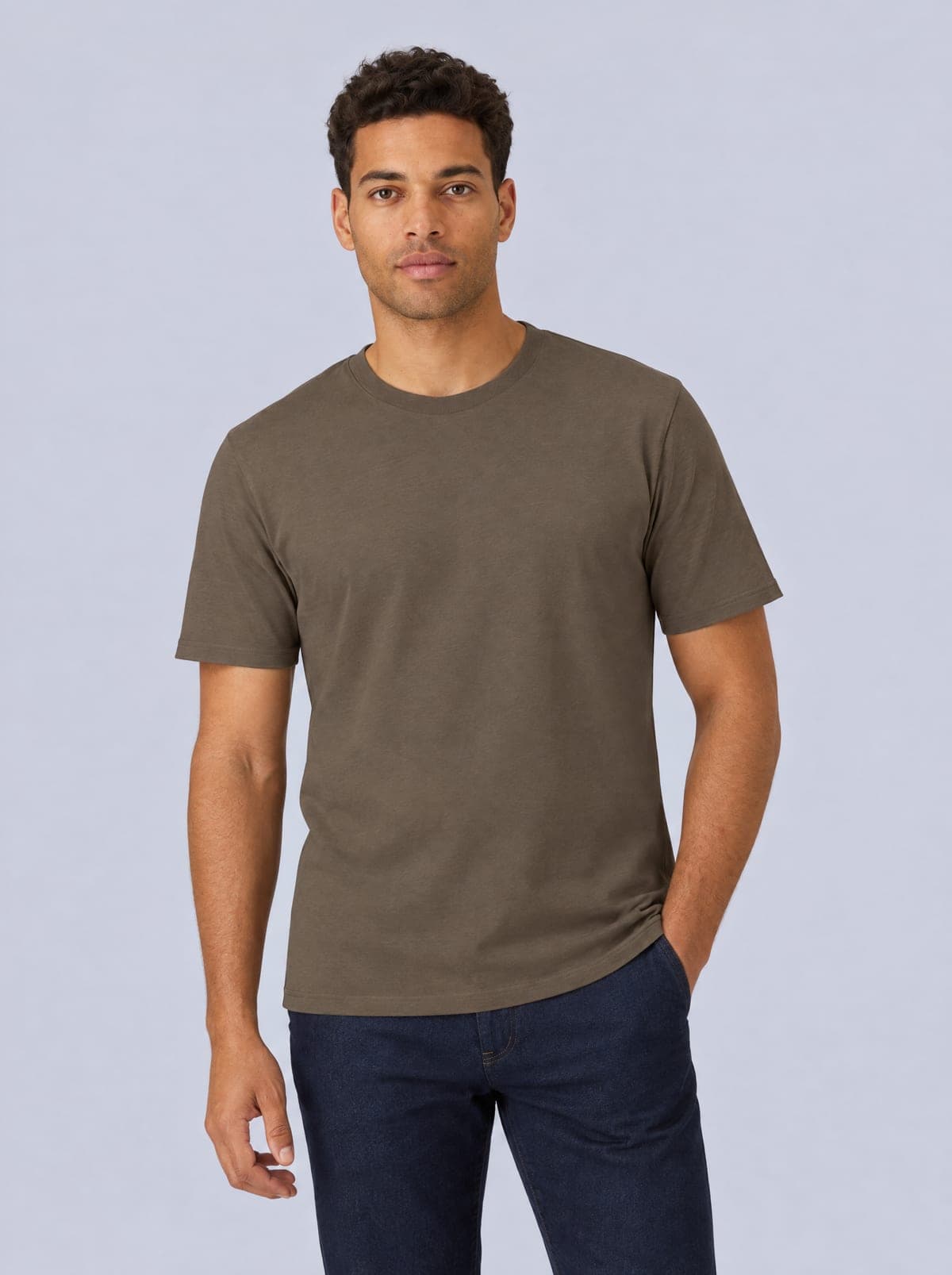 T-shirt Classica color mocha, vista frontale