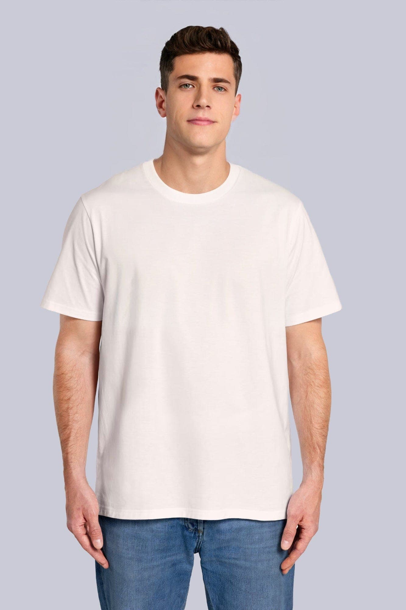 T-shirt Classica Panna e avorio, indossata, vista frontale