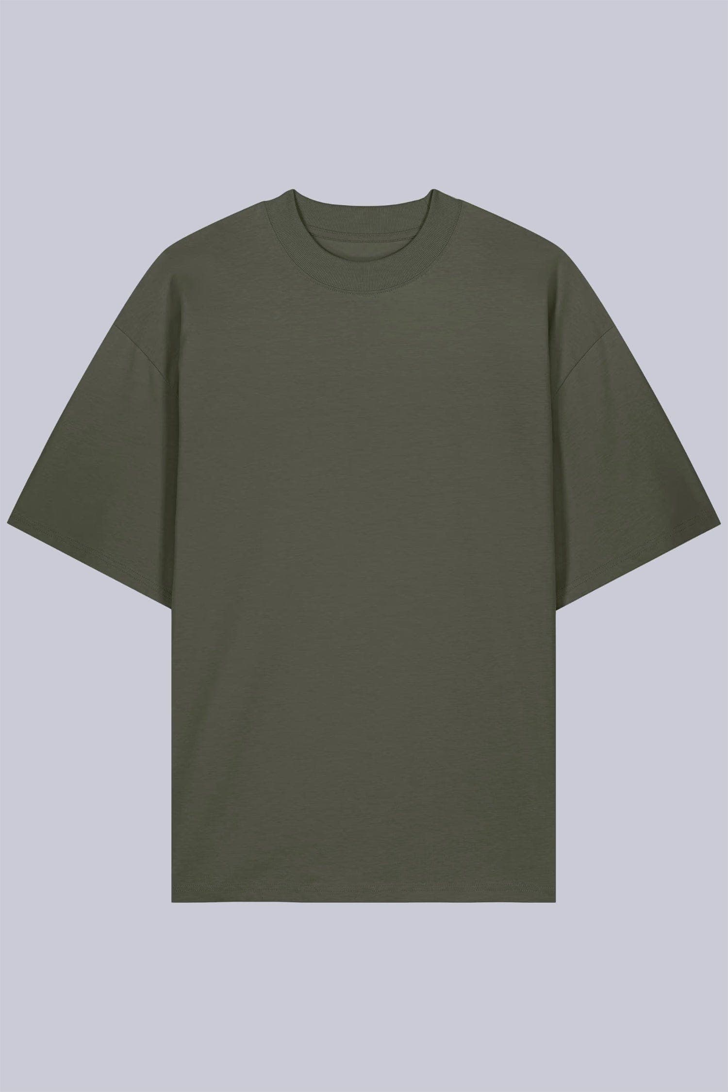 T-shirt Oversize Verde khaki e militare, capo steso