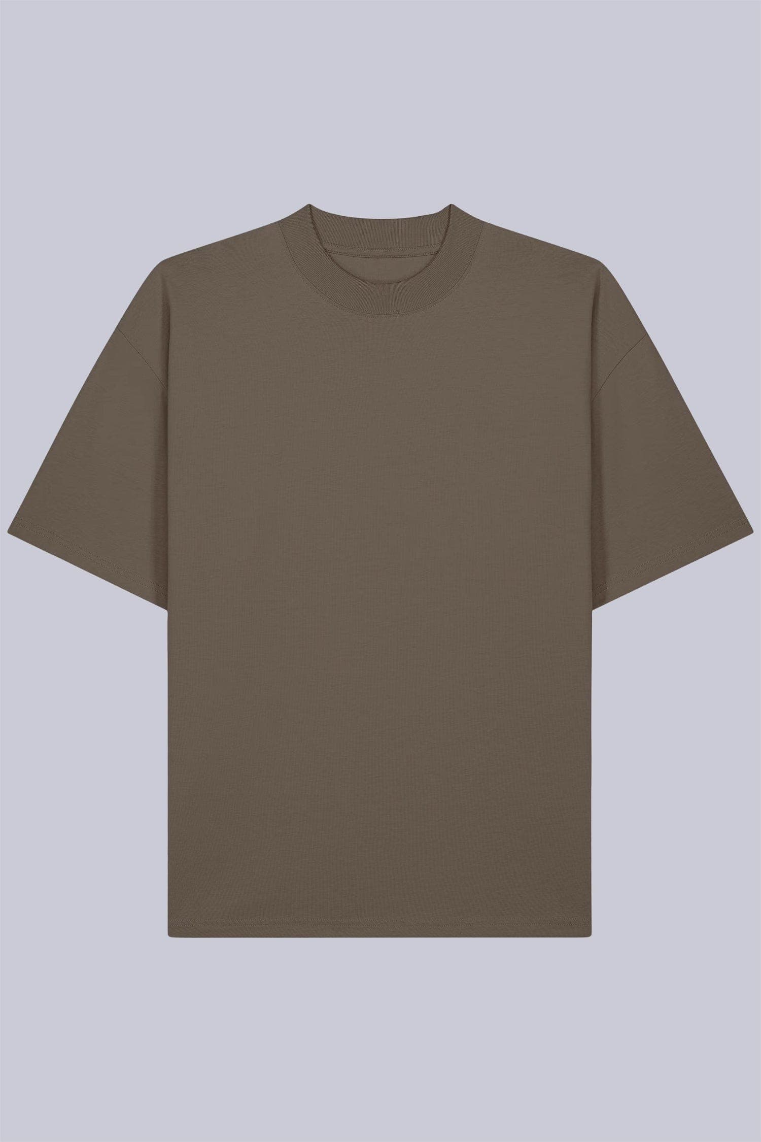 T-shirt Oversize Marrone e mocha, capo steso