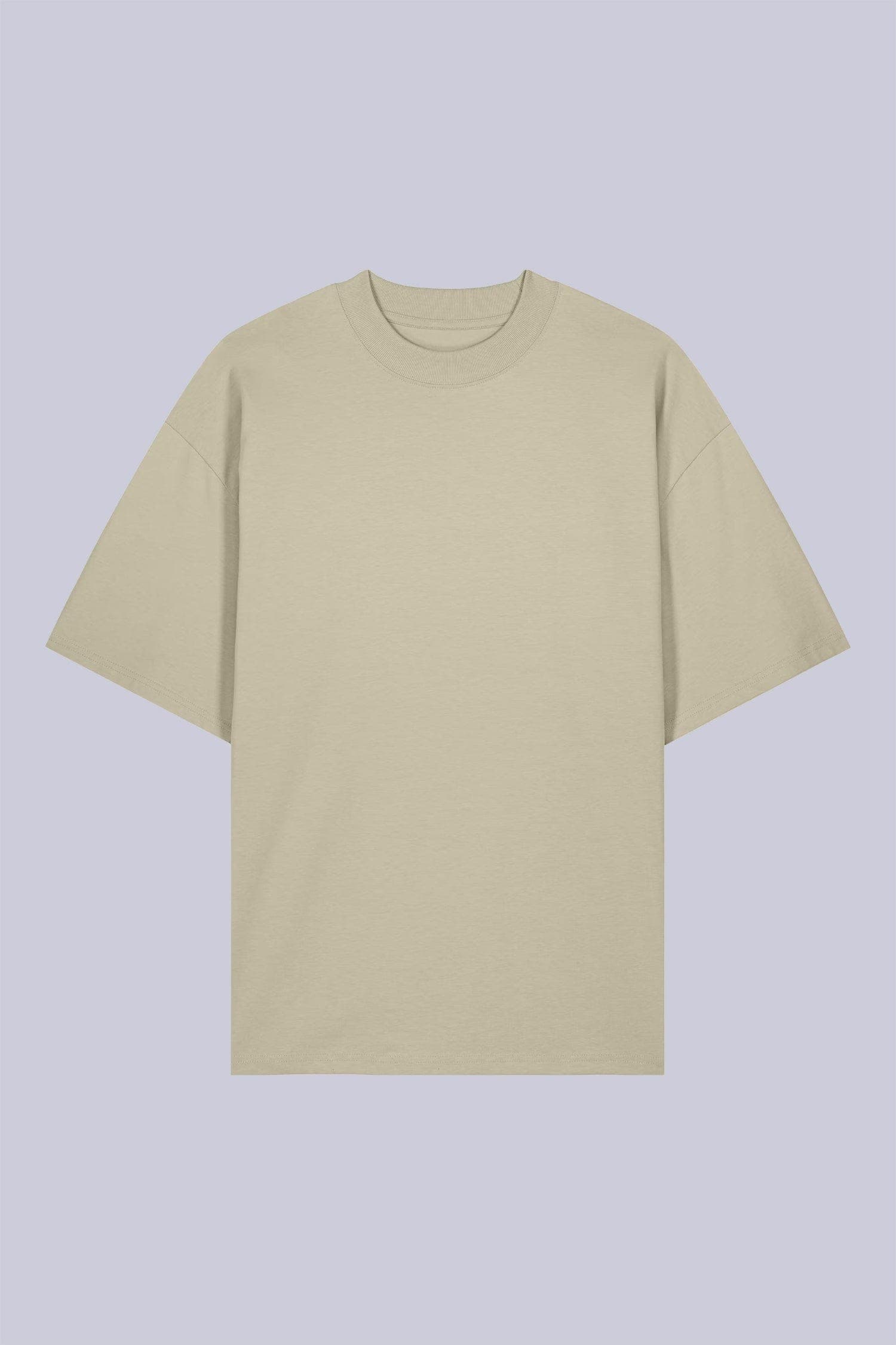 T-shirt Oversize Beige e sabbia, capo steso